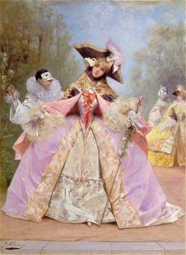 The Masked Ball Artwork by Georges Jules Victor Clairin