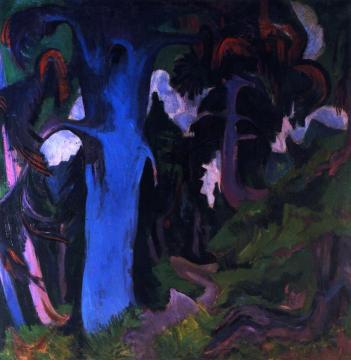 The Blue Tree, Bergwald Artwork by Ernst Ludwig Kirchner