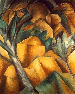 Cubist Landscape Artwork by Georges Braque