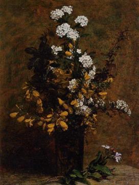 Broom and Other Spring Flowers in a Vase Artwork by Henri Fantin-Latour