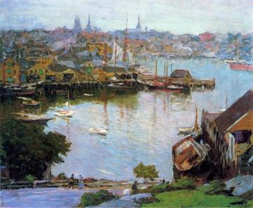 Harbor Village Artwork by Edward Potthast