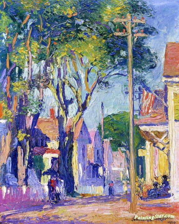 Commercial Street, Provincetown, Massachusetts Artwork by Gerrit A. Beneker