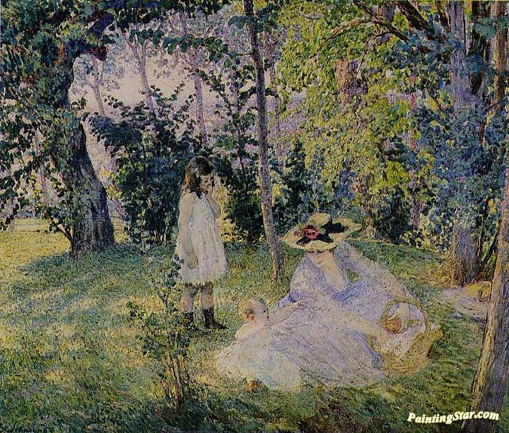 Picnic in the woods Artwork by Henri Lebasque