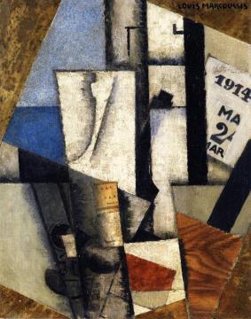 Still Life with Ephemeris Artwork by Louis Marcoussis