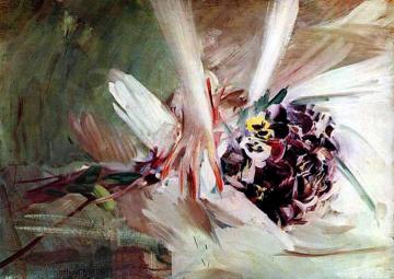The Pansies Artwork by Giovanni Boldini