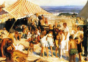 Beach At Coney Island Artwork by George Wesley Bellows