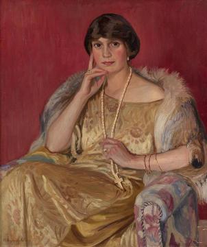 Portrait Of A Lady Artwork by Nikolai Petrovich Bogdanov-belsky