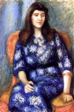 Woman in Blue Dress Artwork by William James Glackens