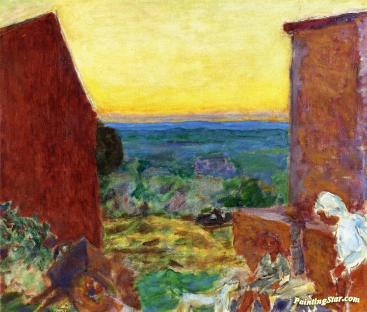 Landscape, Sunset Artwork by Pierre Bonnard