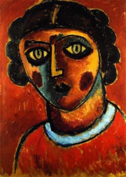 Head of a Woman Artwork by Alexej Jawlensky