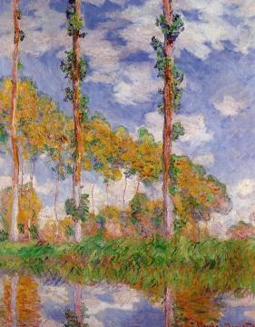 Three Trees in Summer Artwork by Claude Oscar Monet