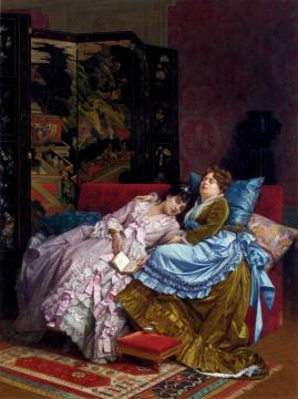 An Afternoon Idyll Artwork by Auguste Toulmouche