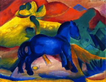 The Little Blue Horse, Picture for a Child Artwork by Franz Marc