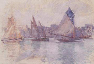 Boats in the Port of Le Havre Artwork by Claude Oscar Monet