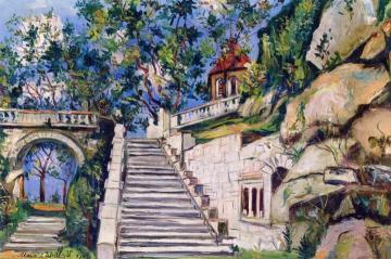 Le Faqouet, Chapelle Sainte Barbe Artwork by Maurice Utrillo
