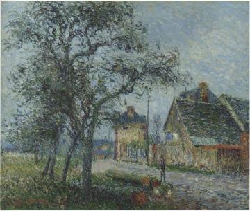 Louvier Road in Winter Artwork by Gustave Loiseau