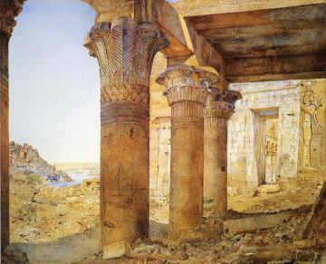 Temple of Philae from the Outer Court Artwork by Henry Roderick Newman