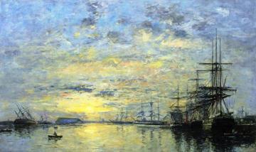 Le Havre, Bassin De L'eure Artwork by Eugène-Louis Boudin