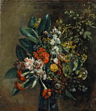 Study of Flowers in a Glass Vase Artwork by John Constable