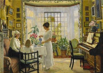 Afternoon Tea Artwork by Paul Gustave Fischer