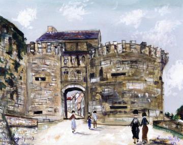La Porte Neuve, Vézelay (Yonne) Artwork by Maurice Utrillo