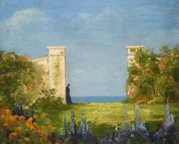 Garden Overlooking the Sea Artwork by Thomas Edwin Mostyn