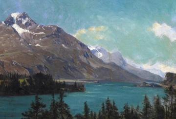 Swiss Lake (Schweizer See) Artwork by Eugen Felix Prosper Bracht