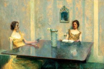 Reading Artwork by Thomas Wilmer Dewing