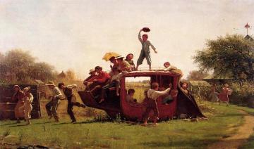 The Old Stage Coach Artwork by Eastman Johnson