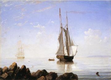 Sunny Morning, Gloucester Harbor Artwork by Fitz Hugh Lane