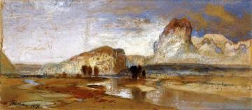 First Sketch Made in the West at Green River, Wyoming Artwork by Thomas Moran