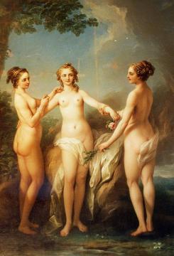 The Three Graces Artwork by Carle van Loo