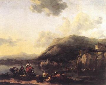 Landscape With Jacob Rachel And Leah, Circa 1660 Artwork by Nicolae Berchem