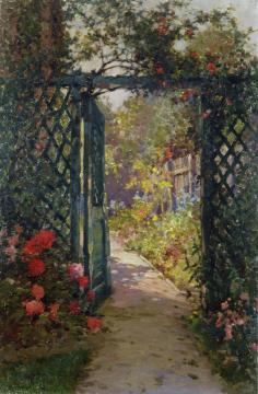 The Garden Gate Artwork by Alfred Fontville de Breanski