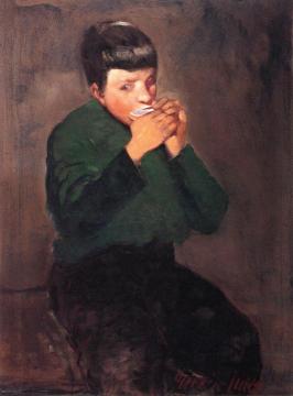 The Harmonica Player Artwork by George Benjamin Luks