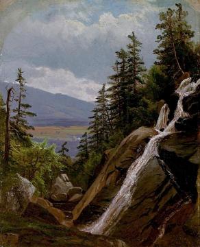 Mountain Waterfall Artwork by Alfred Thompson Bricher