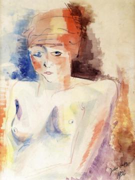Portrait Of A Woman Artwork by Jean Dufy