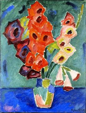Gladioli Artwork by Alexej Jawlensky