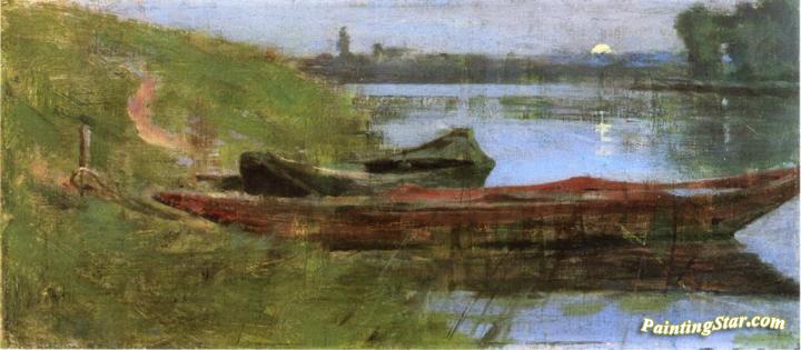 Two Boats Artwork by Theodore Robinson