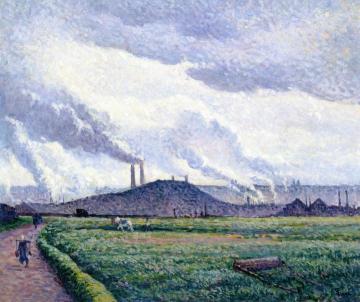 Charleroi, Landscape at Couillet Artwork by Maximilien Luce