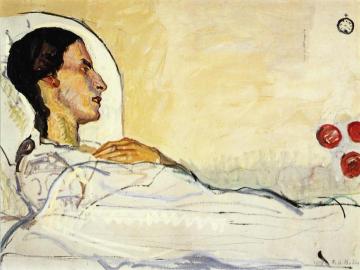 The Sick Valentine Gode-Darel Artwork by Ferdinand Hodler