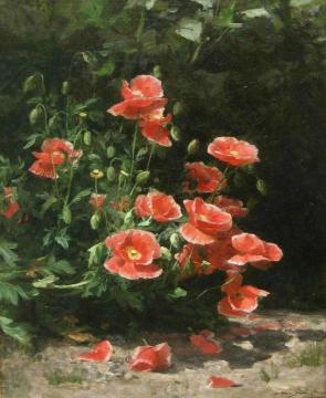 Poppies Artwork by Madeleine Jeanne Lemaire