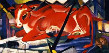 The World-Cow Artwork by Franz Marc