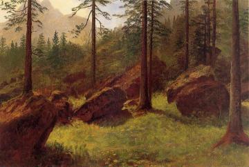 Wooded Landscape Artwork by Albert Bierstadt