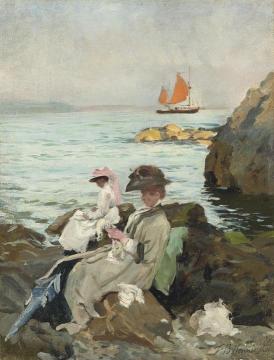 Amongst the Rocks Artwork by Thomas Benjamin Kennington