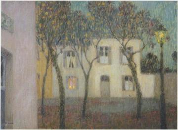 Place Du Village Artwork by Henri Le Sidaner