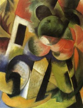 Small Composition II Artwork by Franz Marc