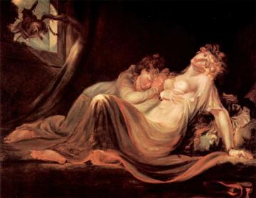 The Incubus Leaving Two Sleeping Women Artwork by Henry Fuseli