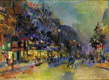 Paris at Night Artwork by Constantin Alexeevich Korovin