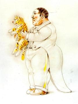 Baby Tiger Artwork by Fernando Botero